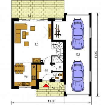 Floor plan of ground floor - PREMIER 203